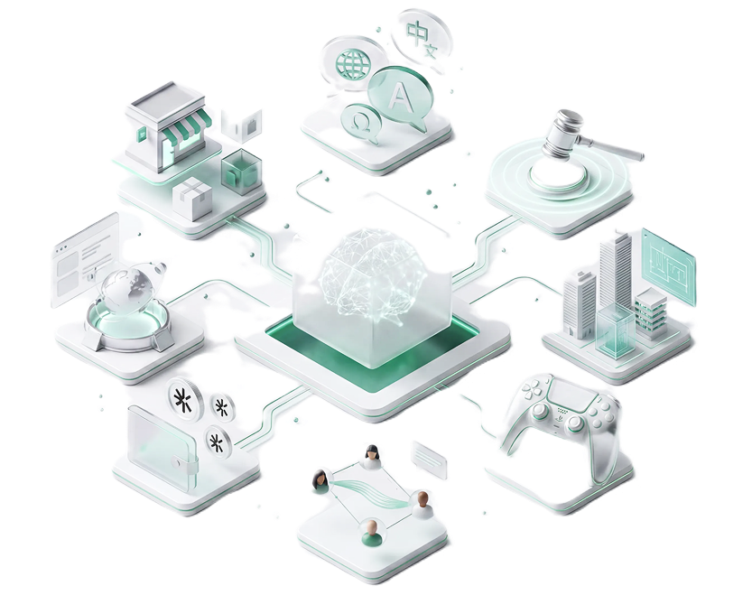Middle East Platform — commerce and services illustration